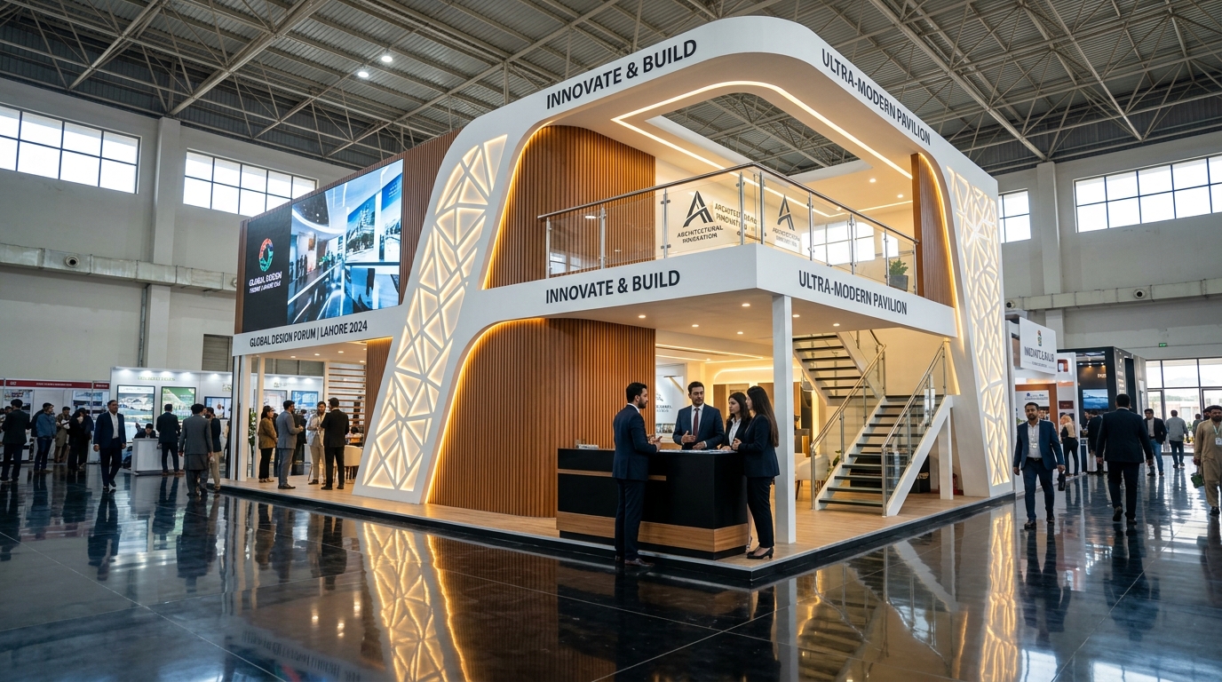 Brandomatic Modern Expo Pavilion Built Inside Expo Centre Lahore